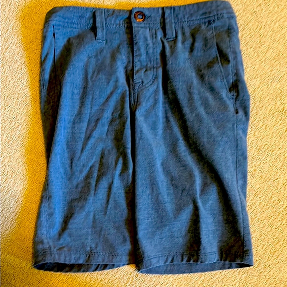 Used Volcom Blue Casual Shorts Straight-Cut